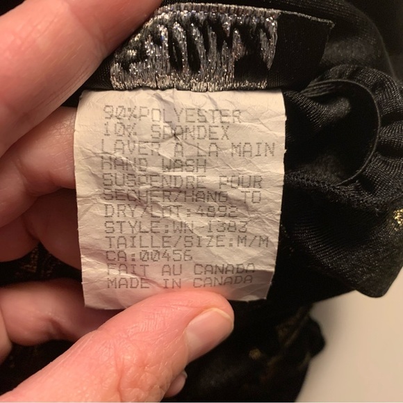 BELLINA  Black and gold, dressy paisley print extensible “Silky” Ruched … - Picture 10 of 12